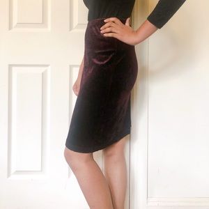Vintage 90s velvet Carole Little skirt 4 SK